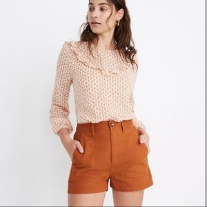 Madewell Camp Shorts in Burnt Sienna